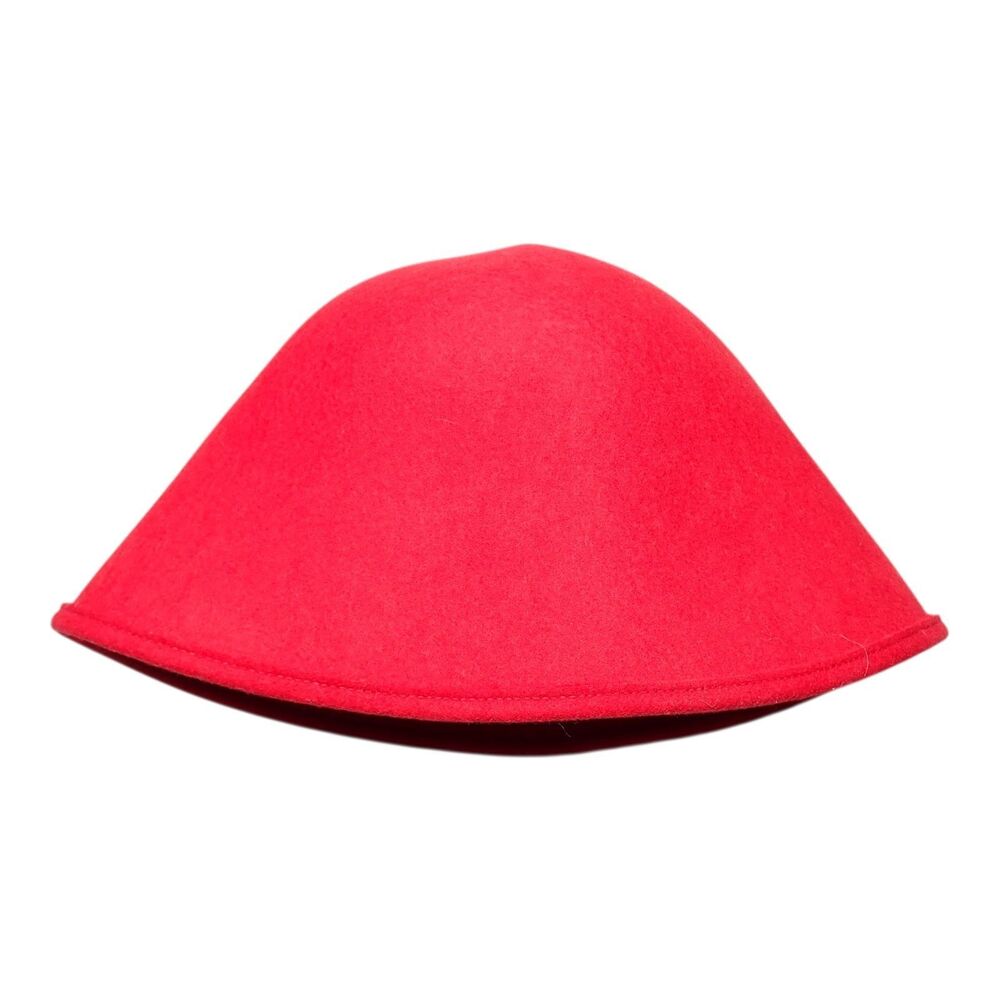 Toucan Collection Six Way Hat Red Cloche Wool Felt Classic Made in USA